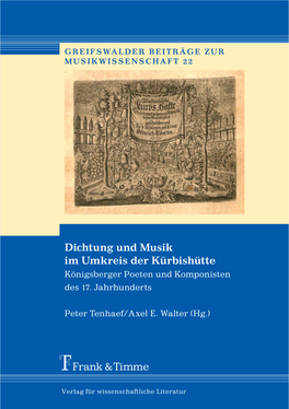 Dichtung Und Musik Im Umkreis Der Kürbishütte Frank & Timme