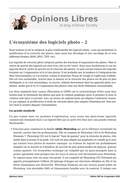 Opinions Libres - 1 / 11 - Edition PDF Du 6 Septembre 2020 2