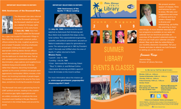 Summer Library Events & Classes