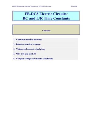 FB-DC8 Electric Circuits: RC and L/R Time Constants