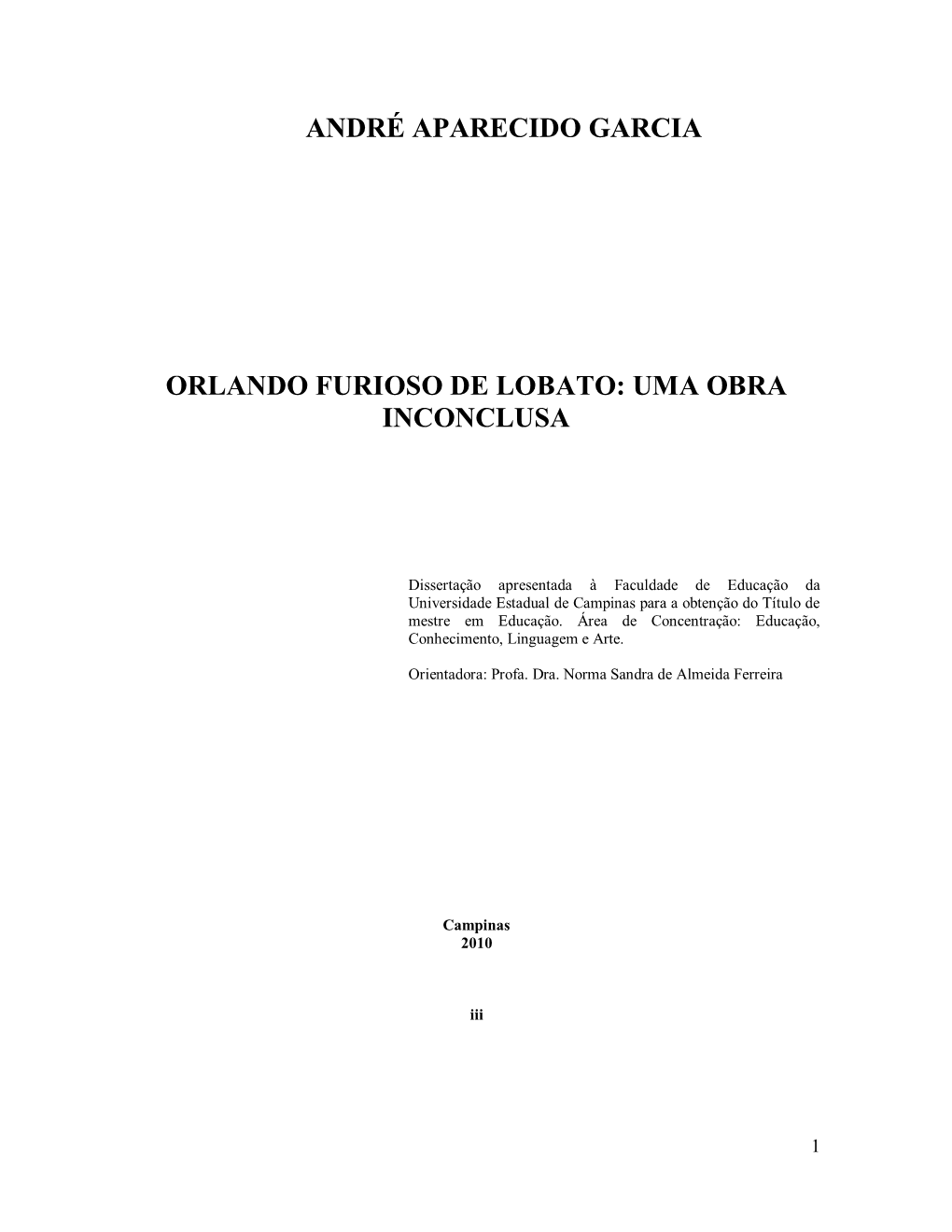 André Aparecido Garcia Orlando Furioso De Lobato