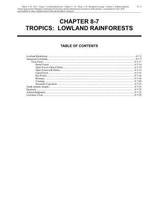 Lowland Rainforests