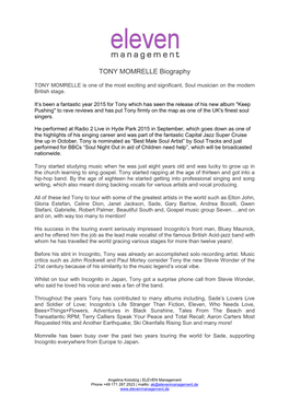 TONY MOMRELLE Biography