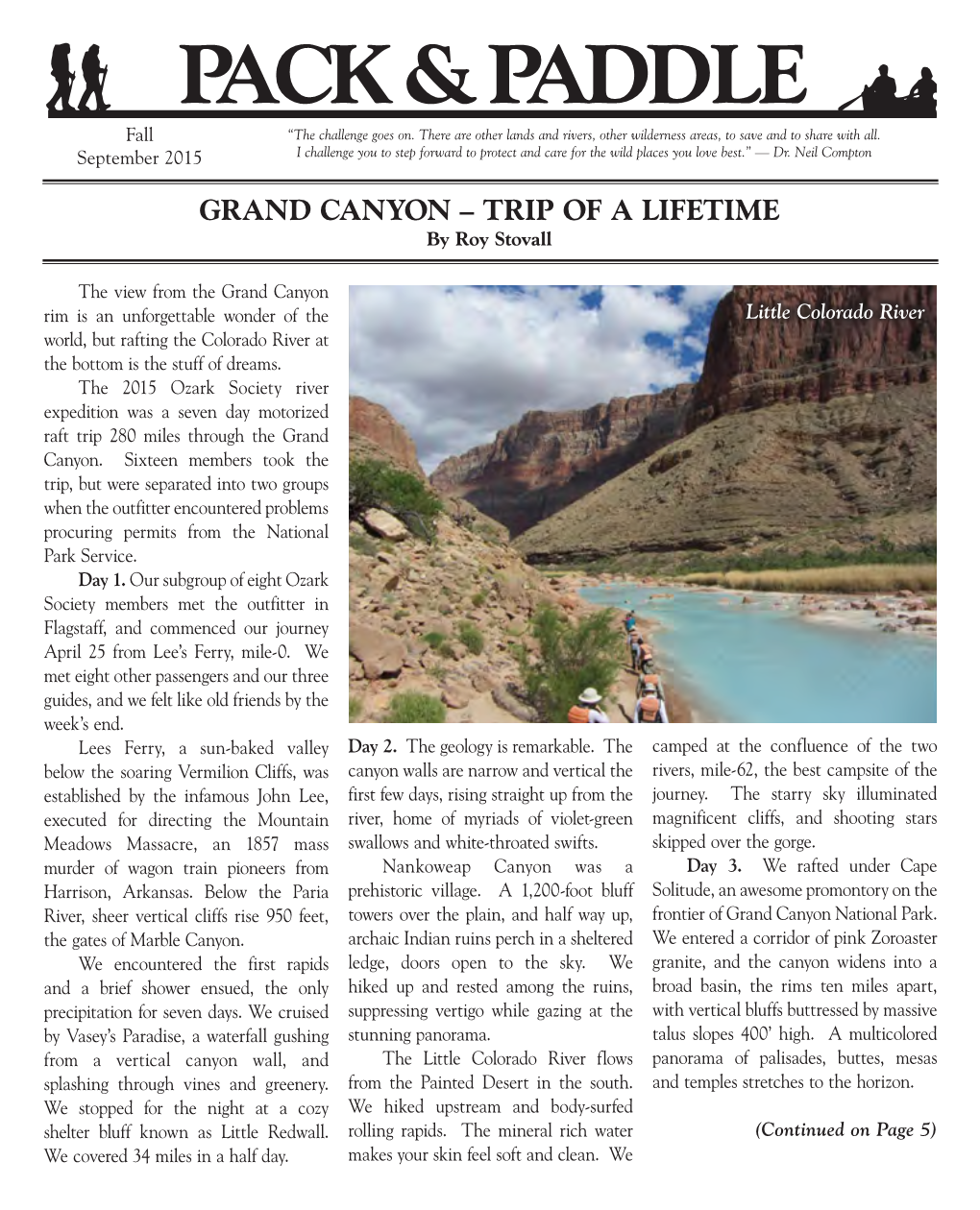 GRAND CANYON – TRIP of a LIFETIME by Roy Stovall