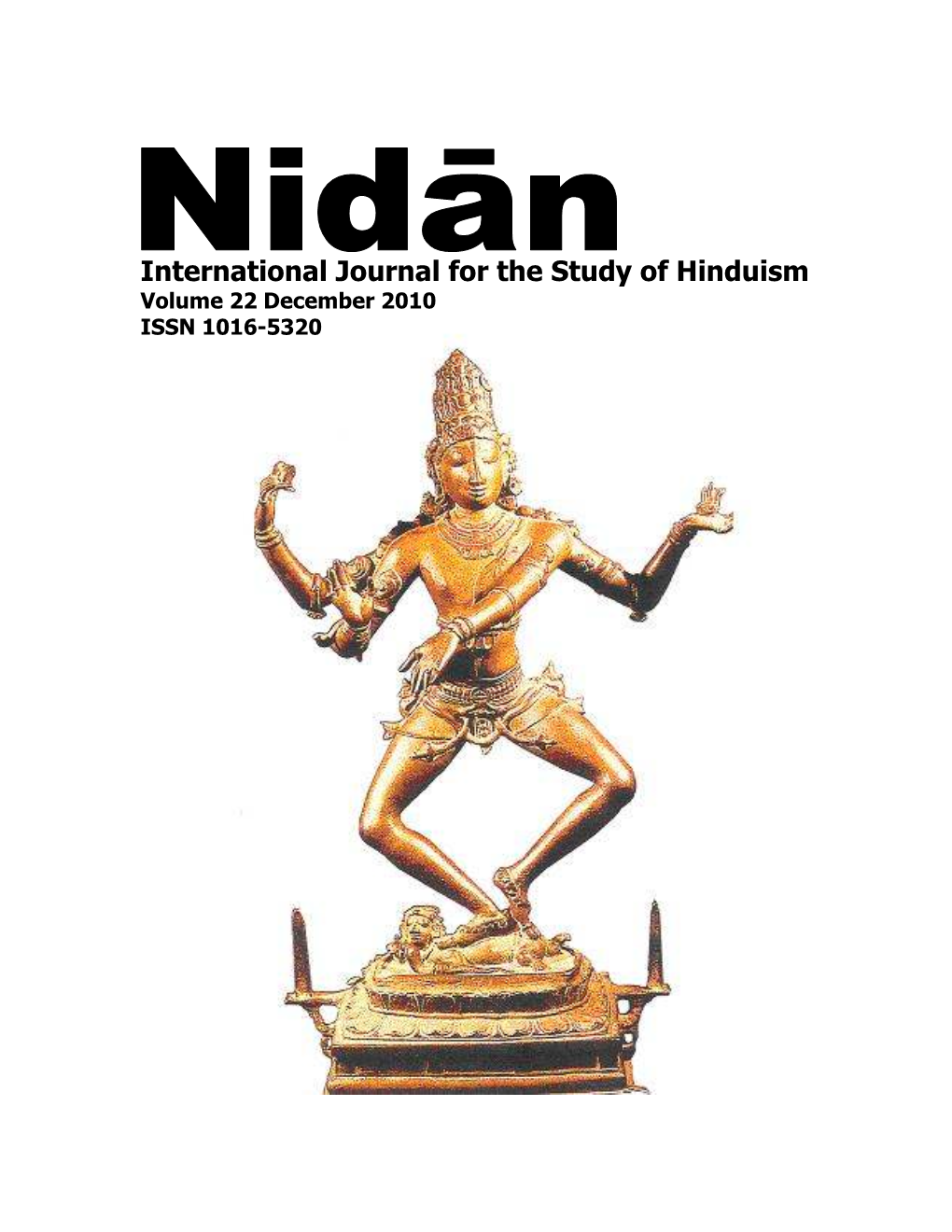 International Journal for the Study of Hinduism