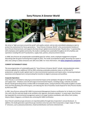 Sony Pictures a Greener World