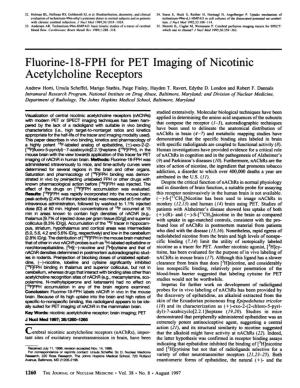 Fluorine-18-FPH for PET Imaging of Nicotinic Acetylcholine Receptors