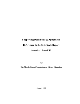 Appendix II Relating to “Planning, Resource Allocation and Institutional Renewal: Middle States Standard 2”