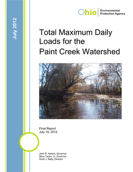 Total Maximum Daily Loads for the Paint Creek Watershed
