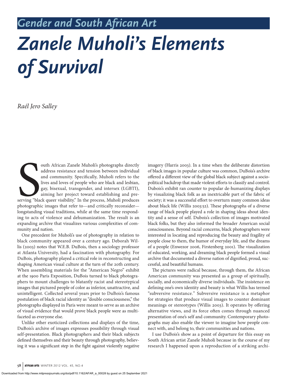 Zanele Muholi's Elements of Survival