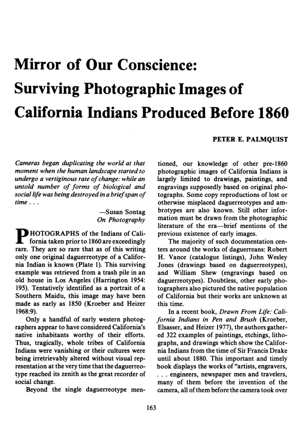 Surviving Photographic Images of California Indians Produced Before 1860