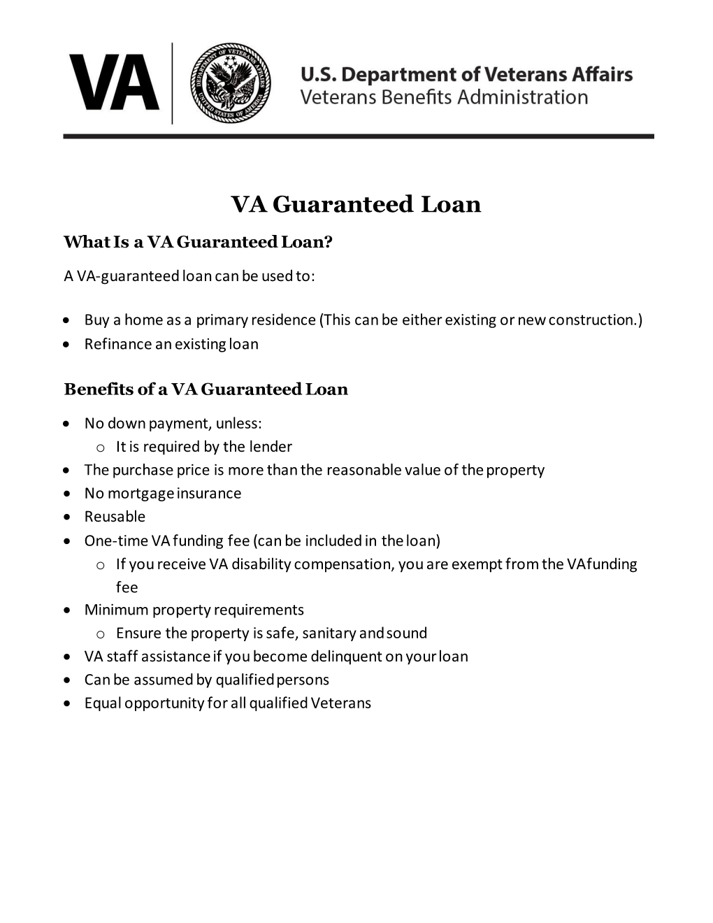 VA Loan Program