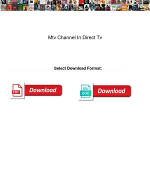 Mtv Channel in Direct Tv Alflowuc