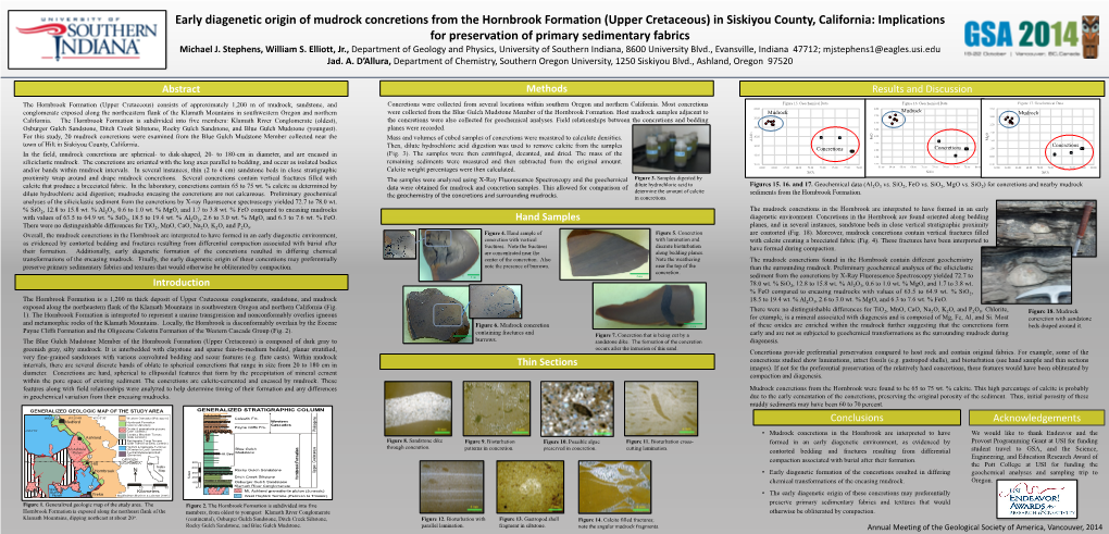 Early Diagenetic Origin of Mudrock Concretions from the Hornbrook Formation