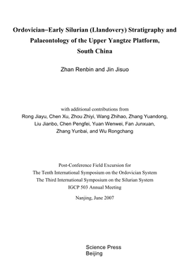 Ordovician-Early Silurian (Llandovery) Stratigraphy And