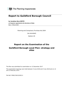 Report to Guildford Borough Council