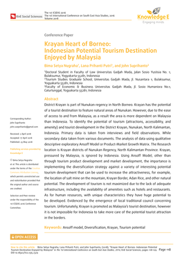 Krayan Heart of Borneo: Indonesian Potential Tourism Destination