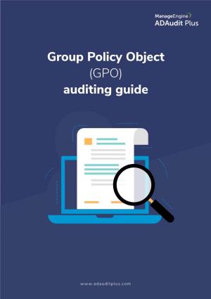 Group Policy Object (GPO) Auditing Guide