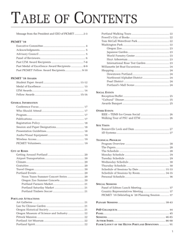 Table of Contents