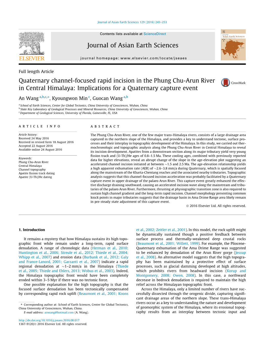 Quaternary Channel-Focused Rapid Incision in the Phung