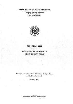 Ground-Water Geology of Bexar County, Texas