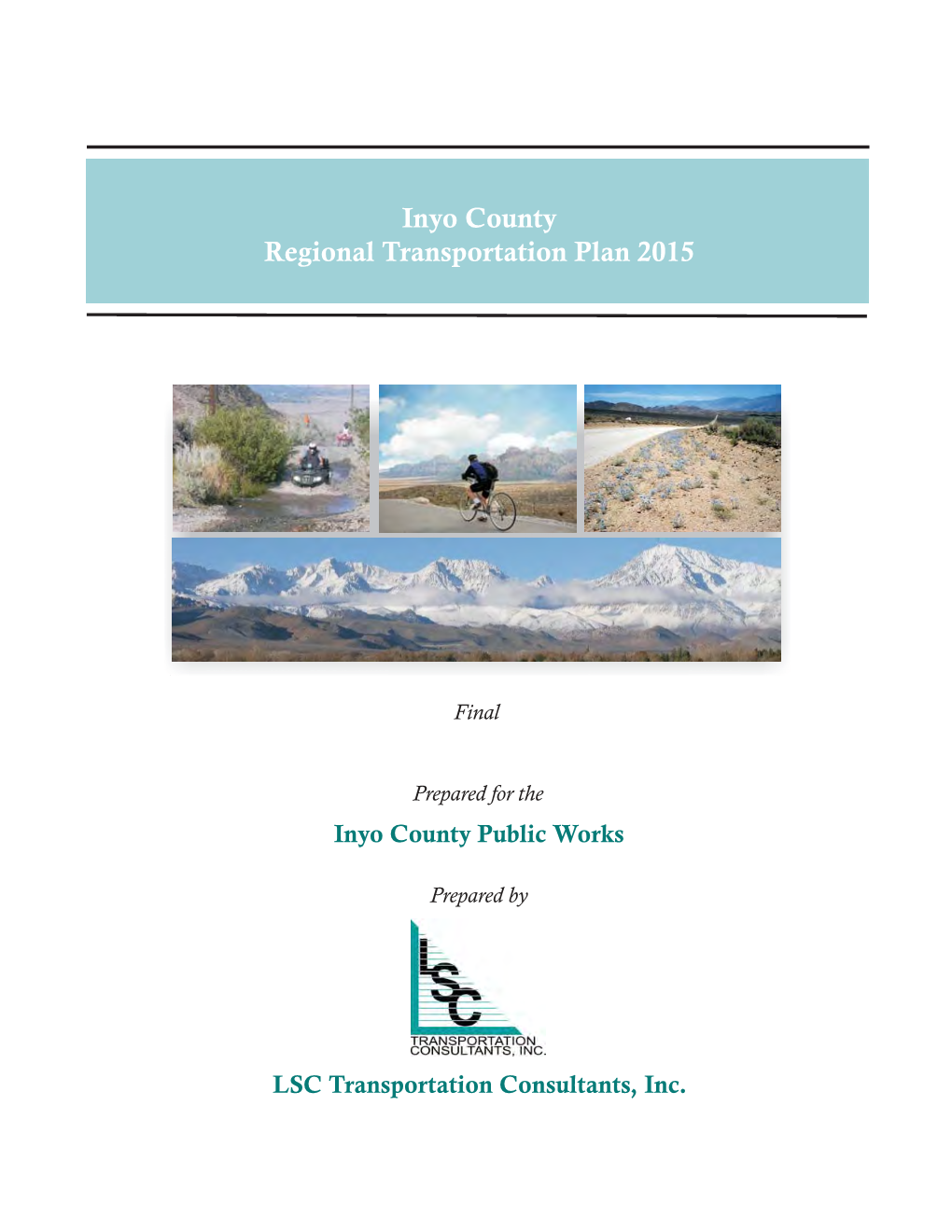 Inyo County Regional Transportation Plan 2015