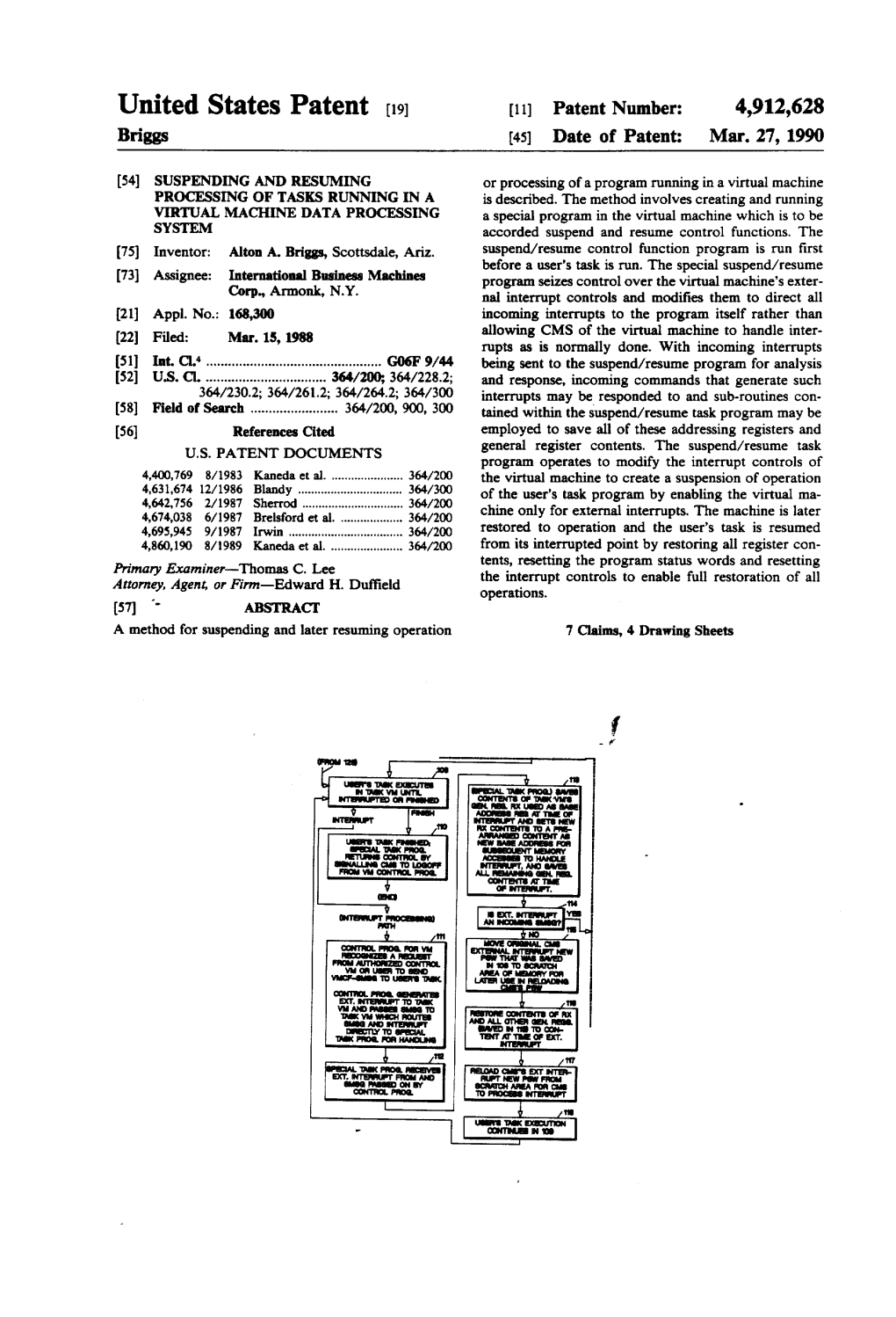 United States Patent (19) 11 Patent Number: 4,912,628 Briggs (45) Date of Patent: Mar