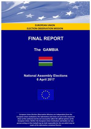 Gambia Parliamentary Elections, 6 April 2017