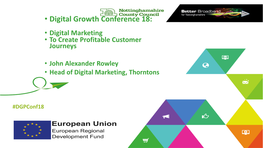 Digital Marketing • to Create Profitable Customer Journeys