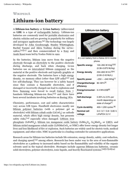 Lithium-Ion Battery - Wikipedia 1 of 44