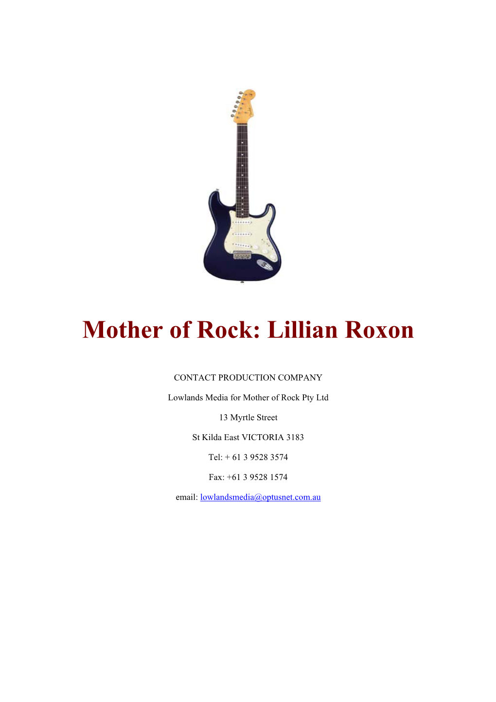 Mother of Rock: Lillian Roxon