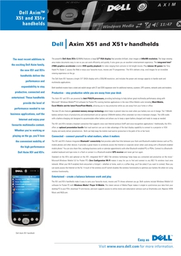 Dell Axim X51 and X51v Handhelds