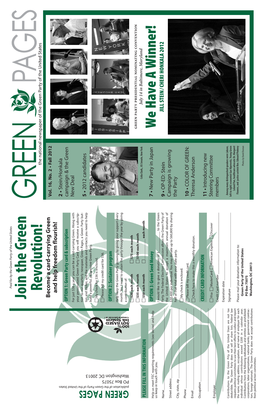 GREEN PAGES Revolution! the National Newspaper of the Green Party of the United States Become a Card-Carrying Green Vol
