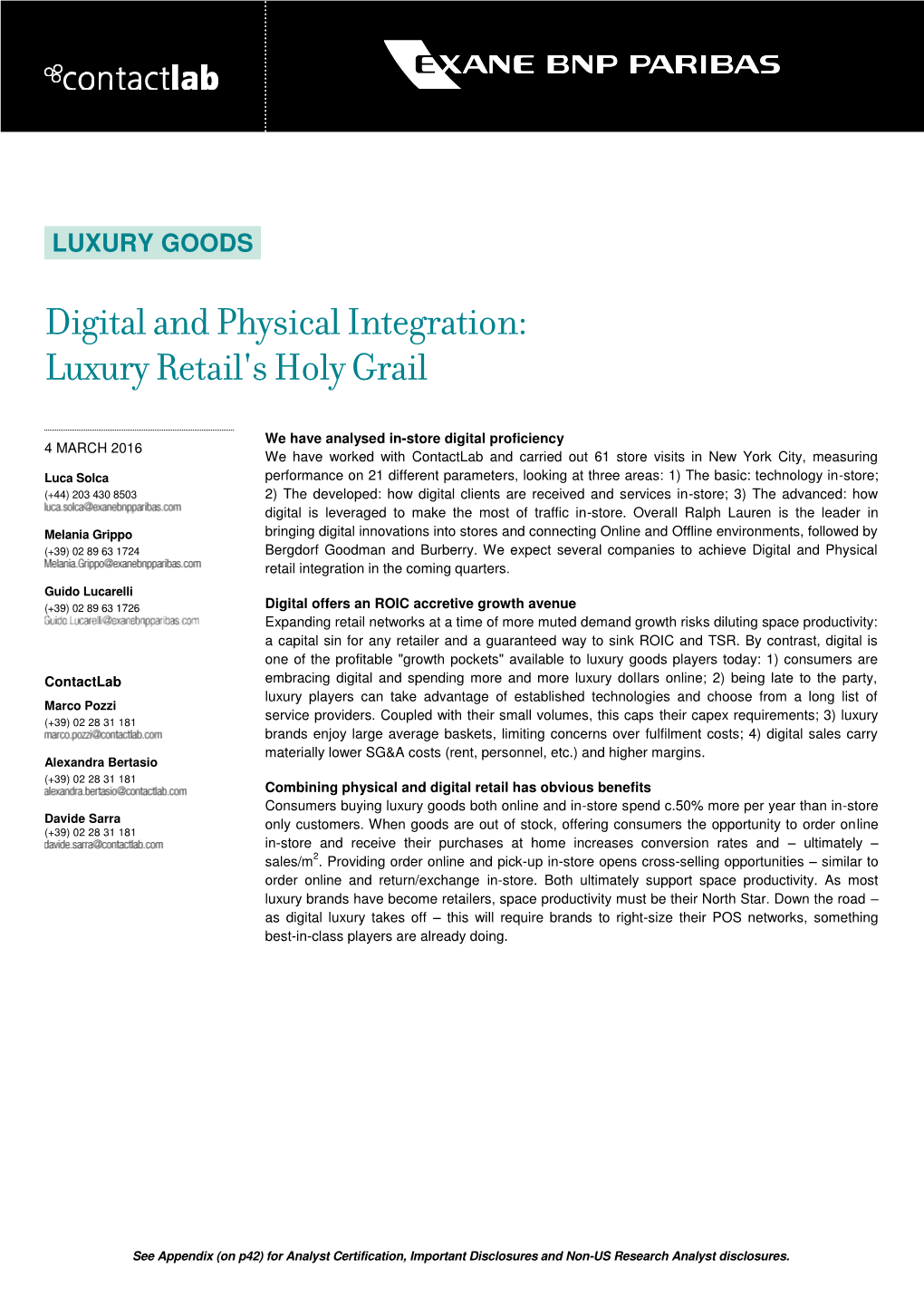 Digital and Physical Integration: Luxury Retail's Holy Grail