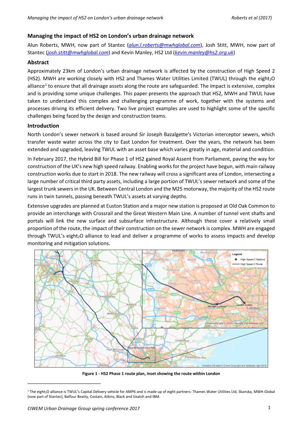 Paper 4 Managing the Impact of HS2 on London's Urban Drainage Network