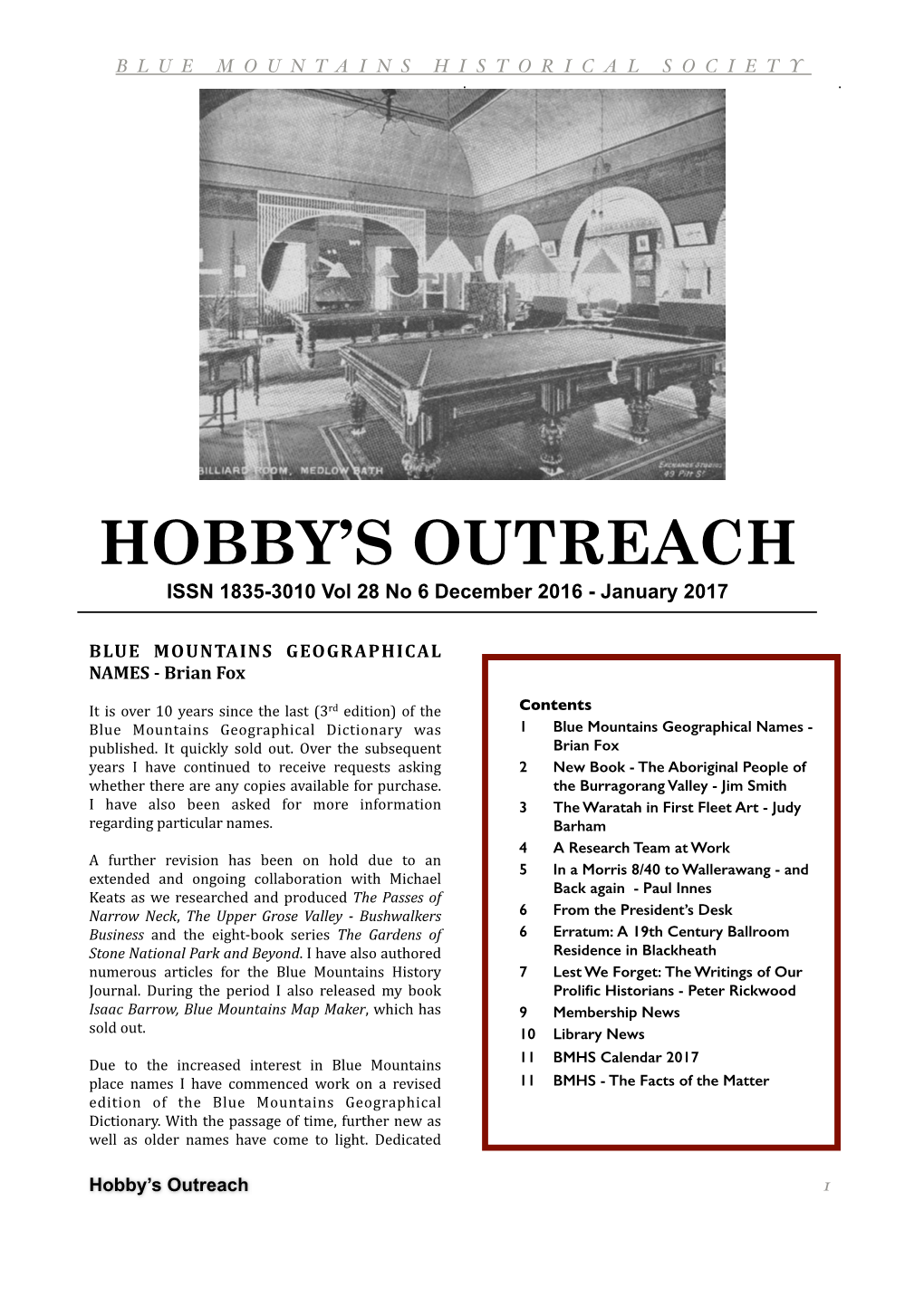 Hobby's Outreach, Vol 28 No 6