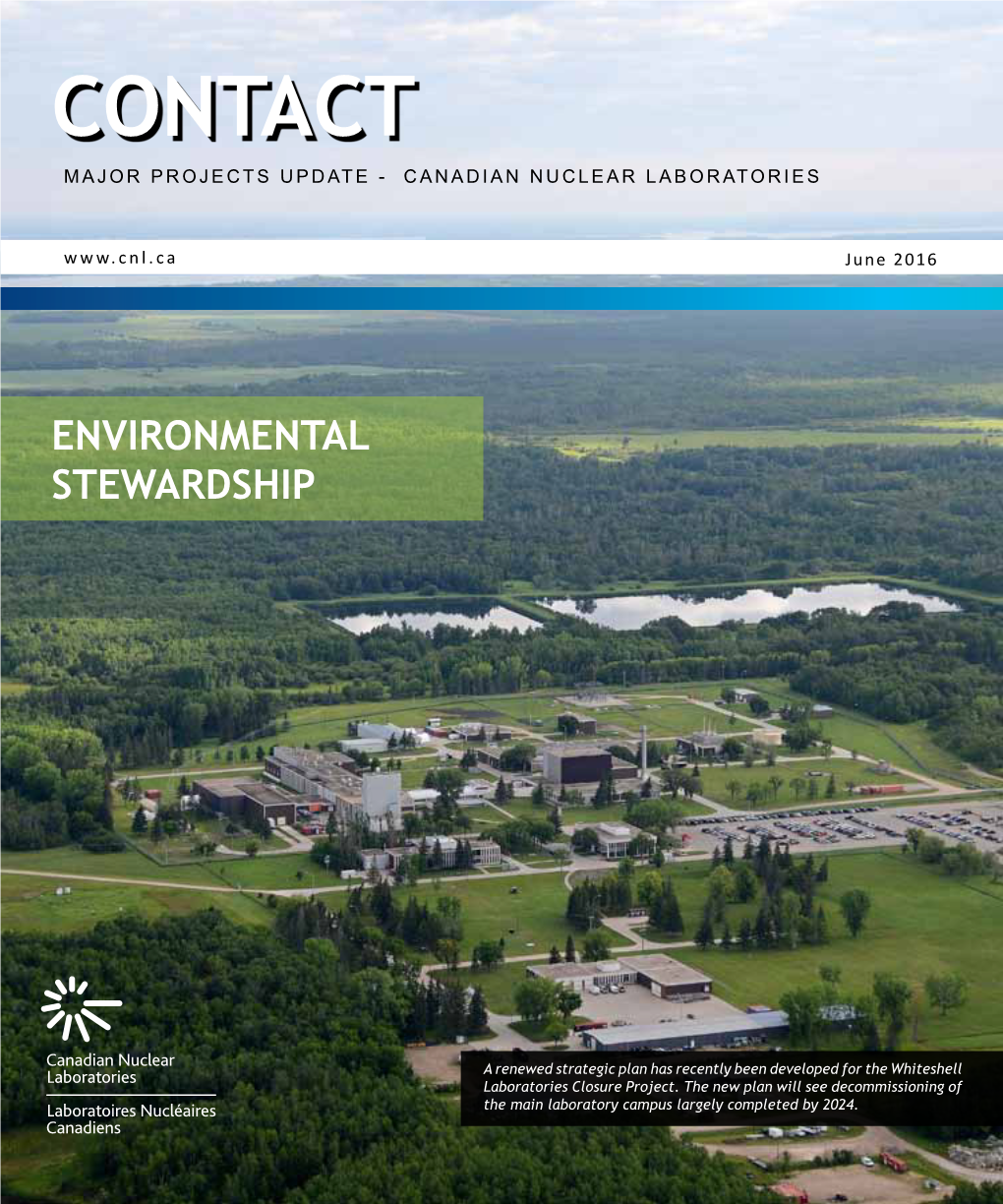 Contact Major Projects Update - Canadian Nuclear Laboratories