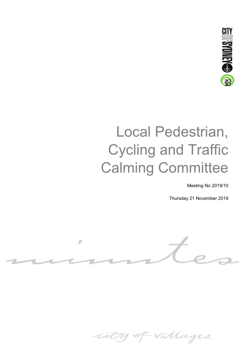 Local Pedestrian, Cycling and Traffic Calming Committee