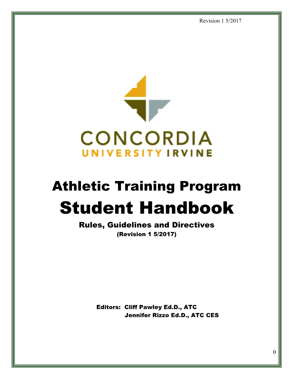 Concordia University Irvine Athletic Training Education Program