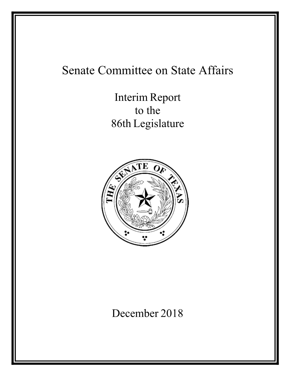 Senate Committee on State Affairs