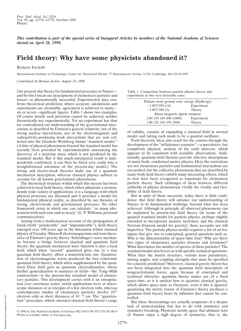 Field Theory: Why Have Some Physicists Abandoned It?