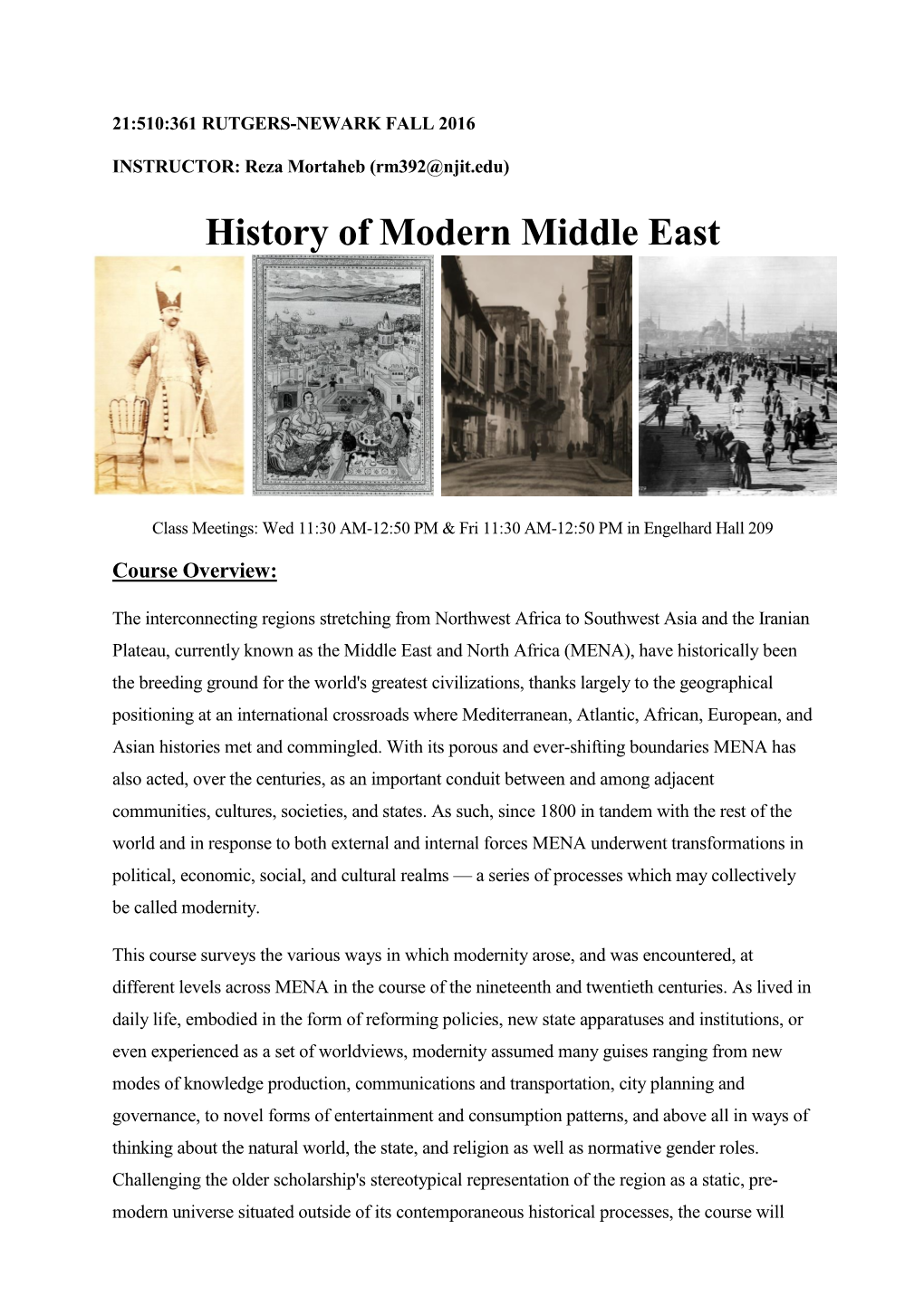 History of Modern Middle East