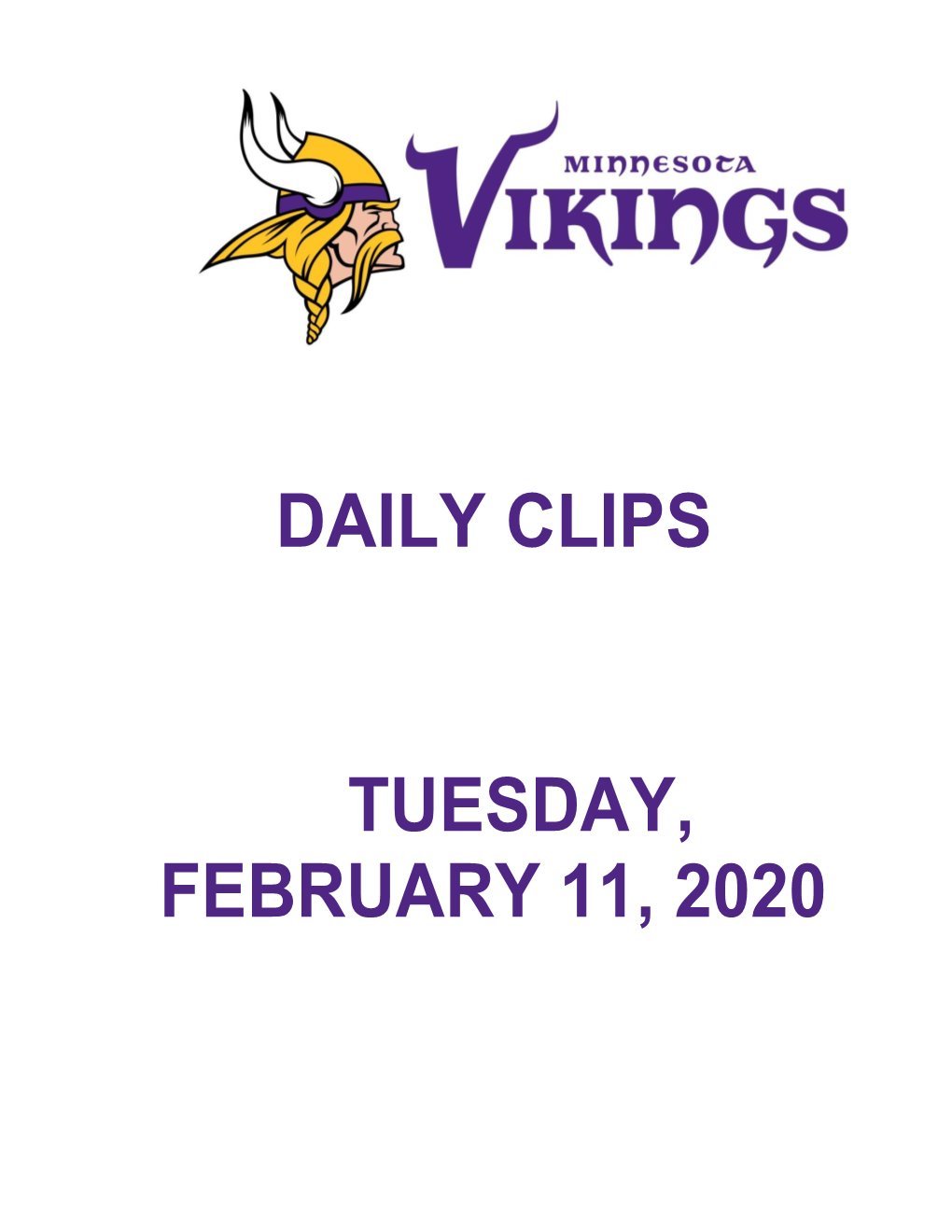 Daily Clips Tuesday, February 11, 2020