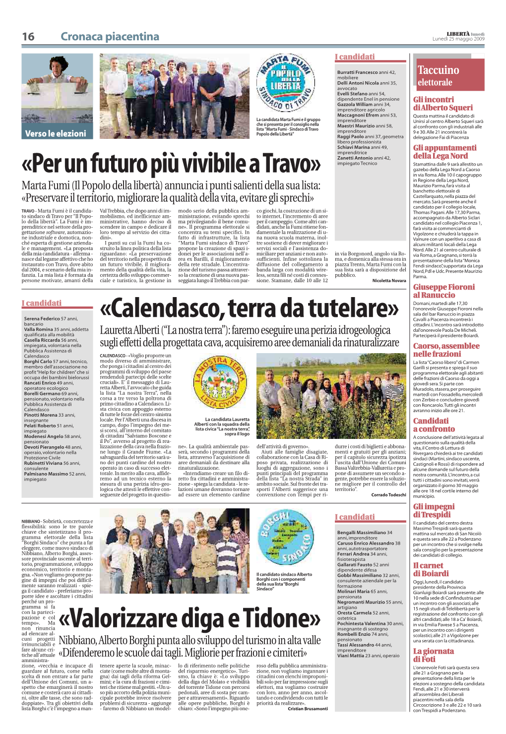 «Per Un Futuro Più Vivibile a Travo» «Calendasco,Terra Da Tutelare»