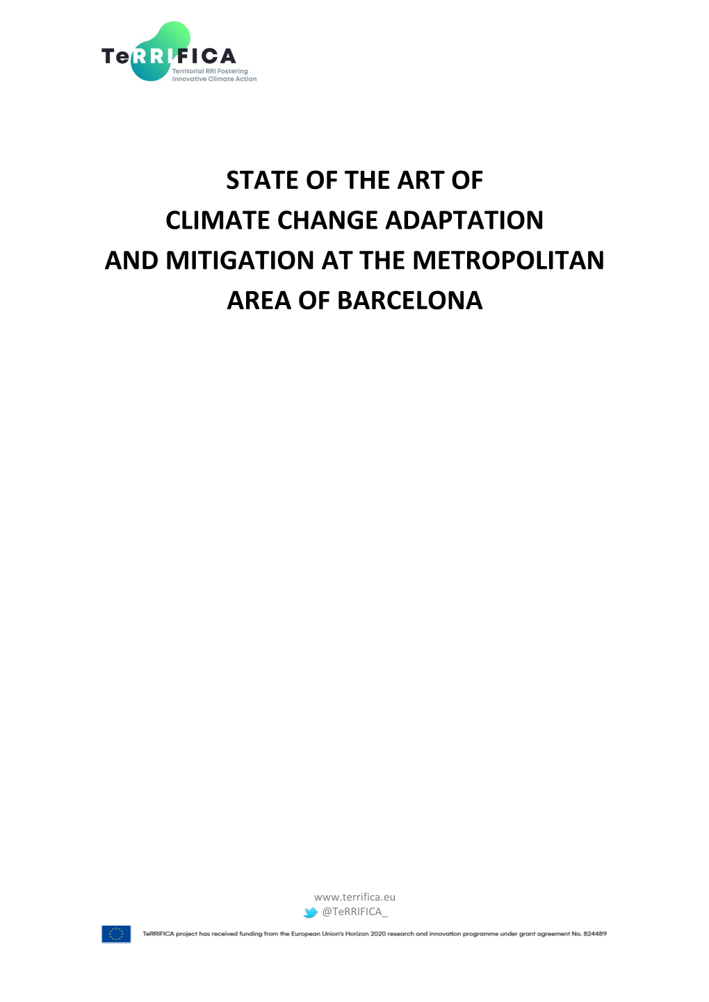 State of the Art of Climate Change Adaptation and Mitigation at the Metropolitan Area of Barcelona