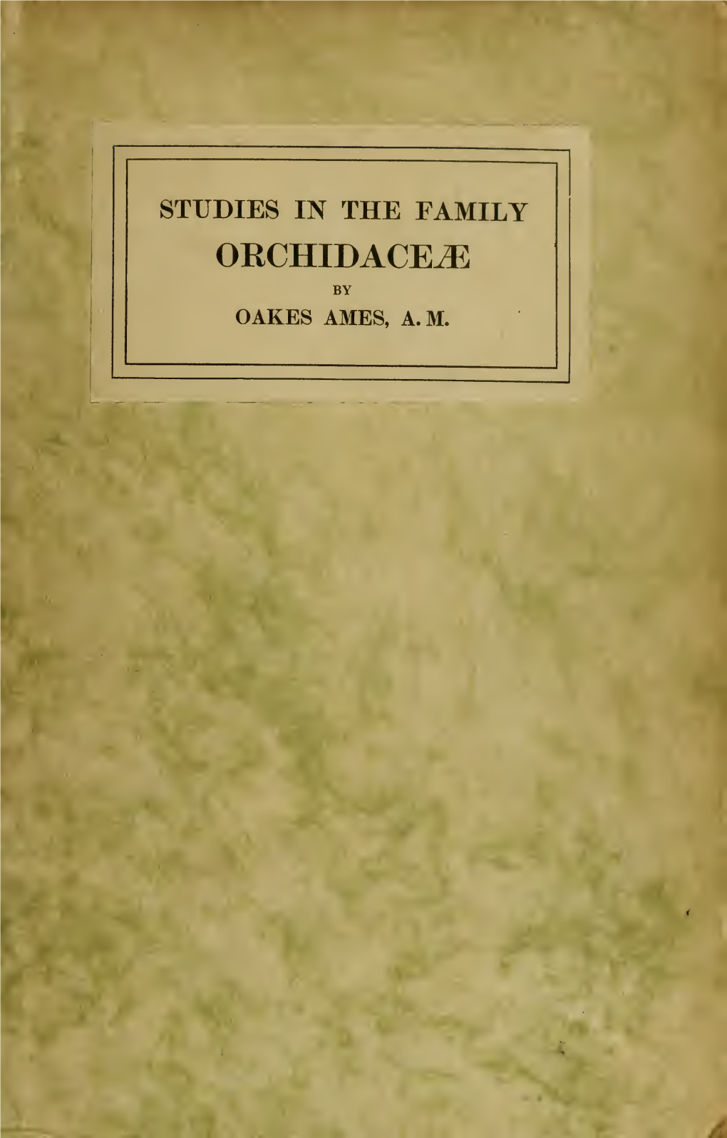 Orchidaceae: Illustrations and Studies of the Family Orchidaceae