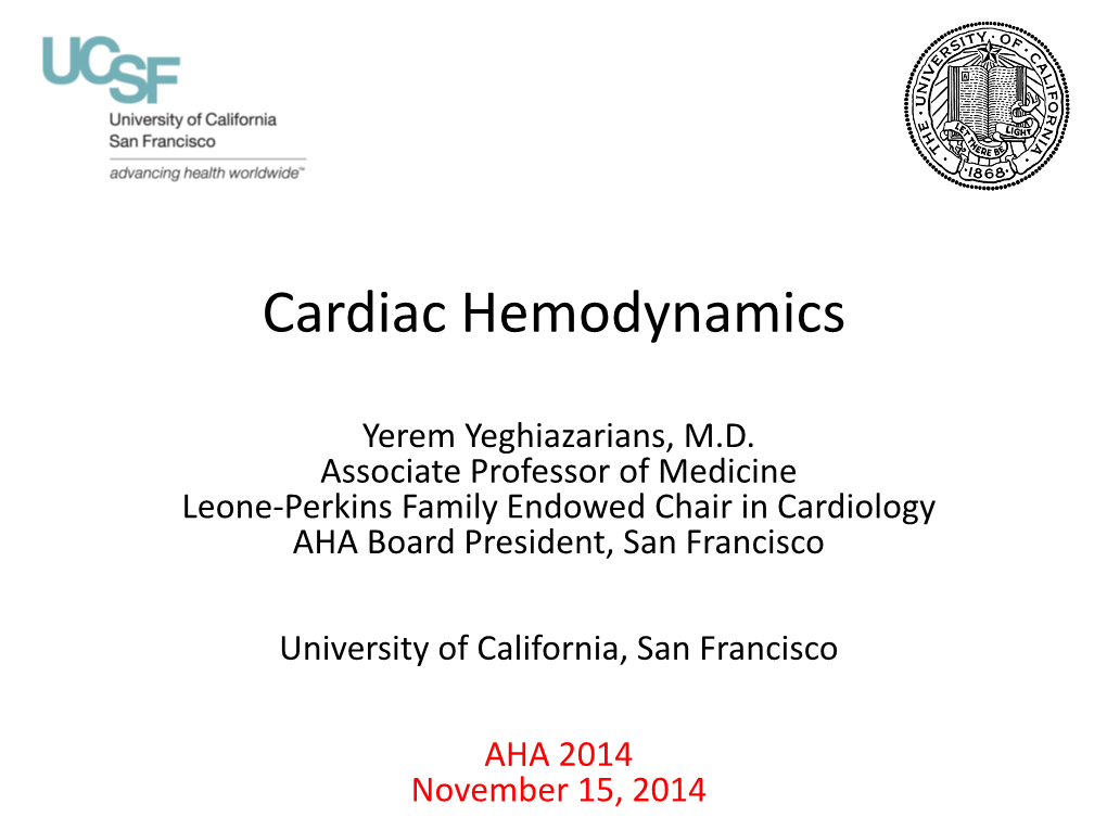 Cardiac Hemodynamics (PDF)