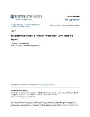 Imaginative Methods: a Feminist Rereading of John Maynard Keynes