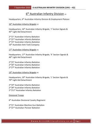 6 Australian Infantry Division (1941-42)