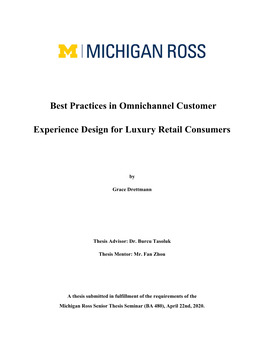 Best Practices in Omnichannel Customer Experience Design for Luxury Retail Consumers